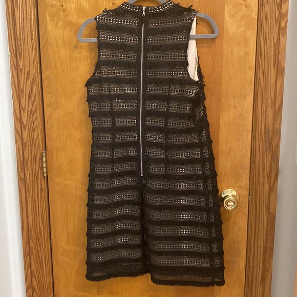 J.Crew Black and Beige fringed cocktail dress - Picture 2 of 3